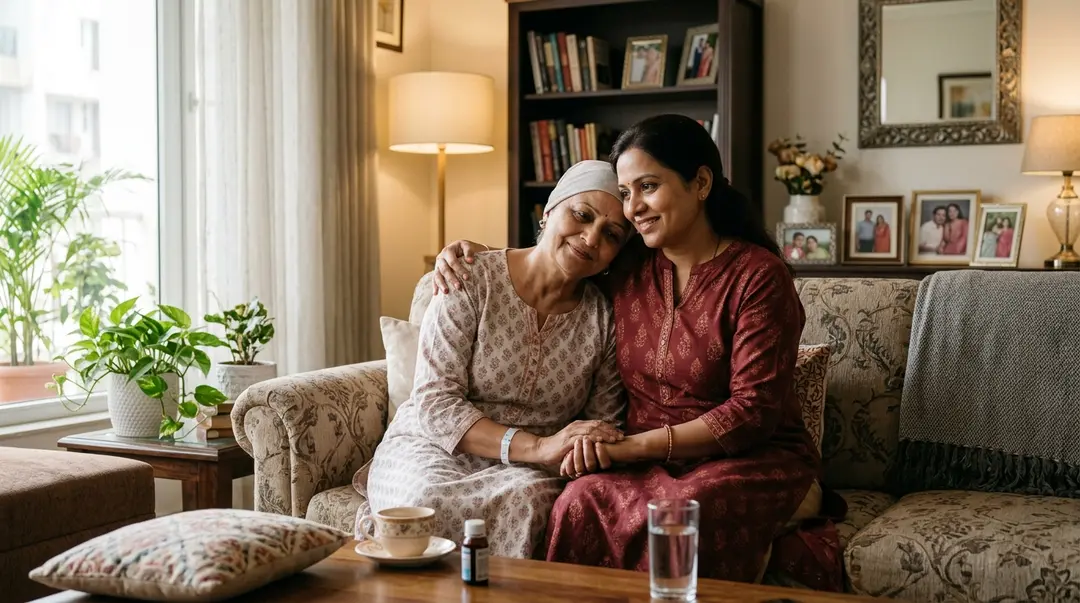 Patient receiving supportive care during cancer treatment